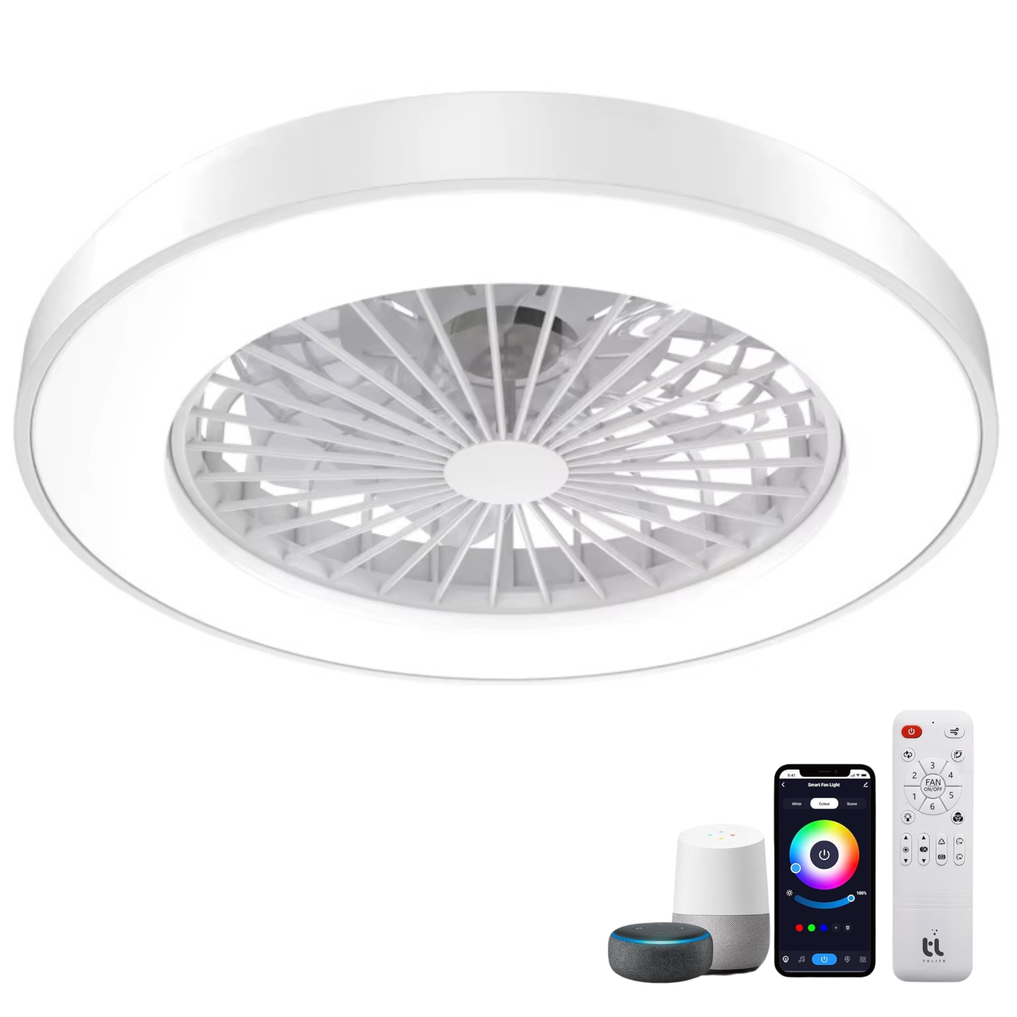 Slimme Plafondventilator met Verlichting