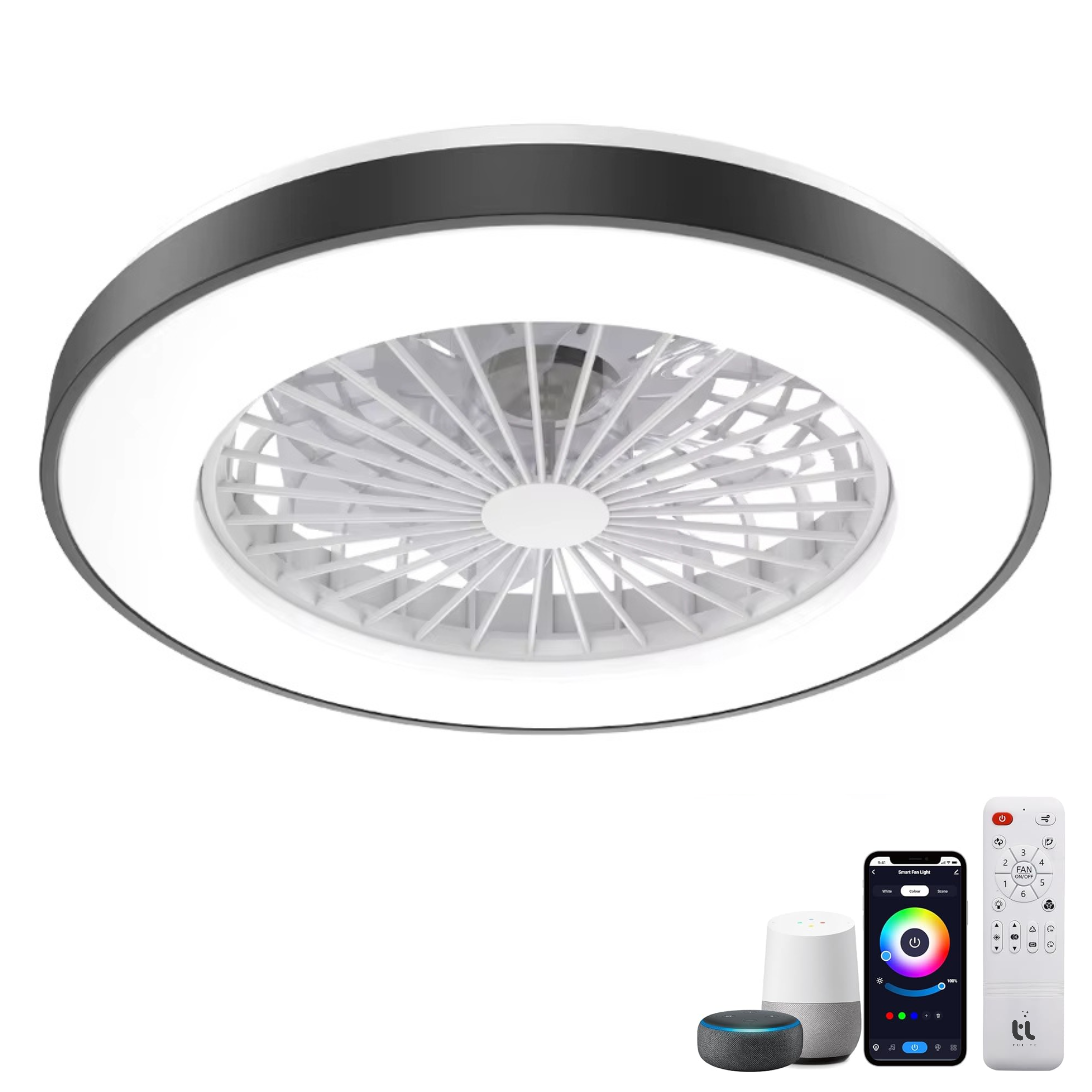 Slimme Plafondventilator met Verlichting